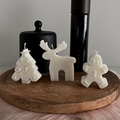 Handgemaakte Christmas Decoration Set met drie decoratieve kaarsen